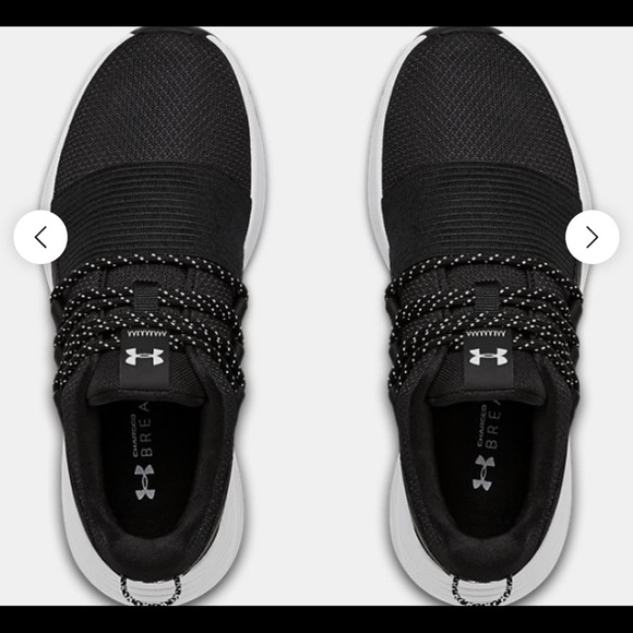 Under Armour Black and White Athletic Shoes - Picture 3 of 10